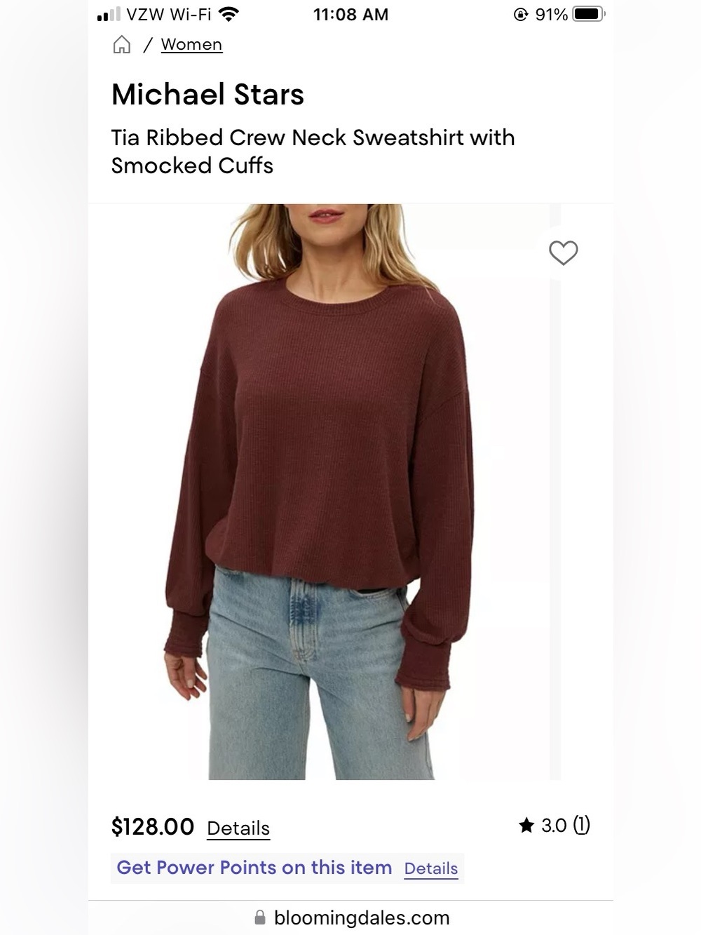 NWT Michael Stars brown sweater shirt
